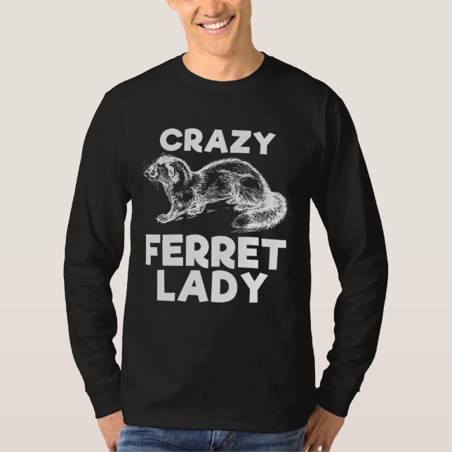 Camiseta Crazy Ferret Lady   Animal  Kid (Frente)