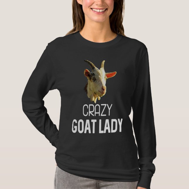 Camiseta Crazy Goat Lady Goats  Outfit  for Goat (Frente)