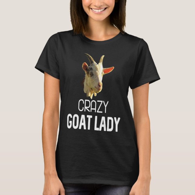 Camiseta Crazy Goat Lady Goats  Outfit  for Goat (Frente)