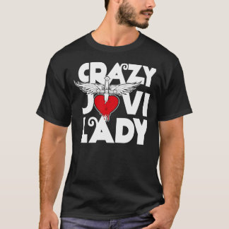 Camiseta crazy jovi lady wanted dead or alive bon shirt jov