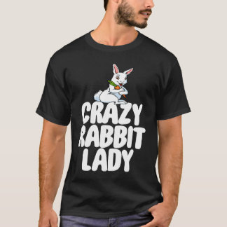 Camiseta Crazy Rabbit Lady  Women Crazy Bunny Lady