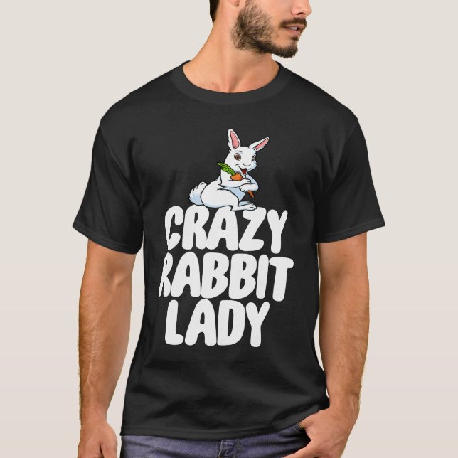 Camiseta Crazy Rabbit Lady  Women Crazy Bunny Lady (Frente)