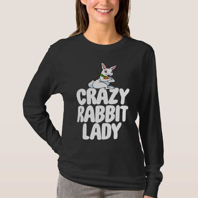 Camiseta Crazy Rabbit Lady  Women Crazy Bunny Lady (Frente)