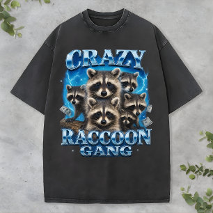 Camiseta Crazy Raccoon Gang Bootleg de Rap de Anim