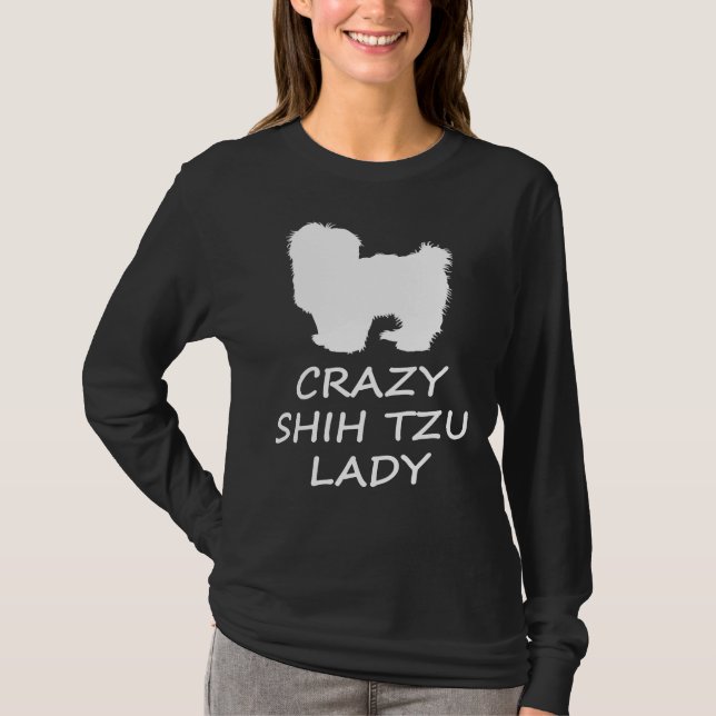 Camiseta Crazy Shih Tzu Lady (Frente)