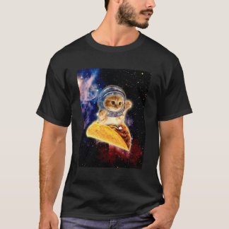 Camiseta Crazy Space Taco Cat Engraçado V2