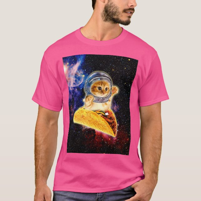 Camiseta Crazy Space Taco Cat Funny (Frente)