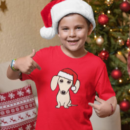 Camiseta Cream Dachshund Papais noeis Cuecas Cachorro Natal
