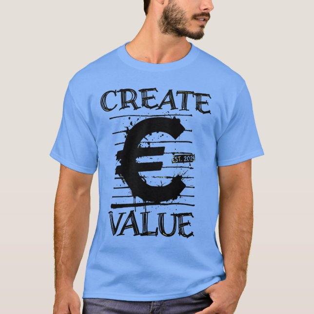 Camiseta Create Value Typography – Minimal Luxury Streetwea (Frente)