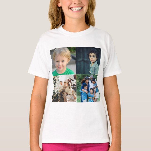 Camiseta Create Your Own 4 Photo Collage (Frente)