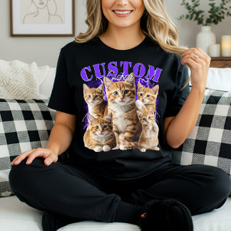 Camiseta create your own cat or any pets 90s bootleg 