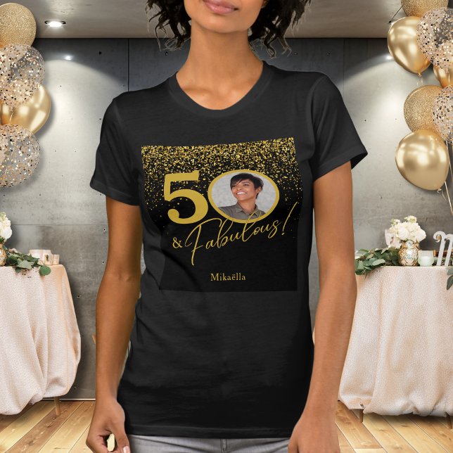 Camiseta Create Your Own Fabulous Birthday Photo (Criador carregado)