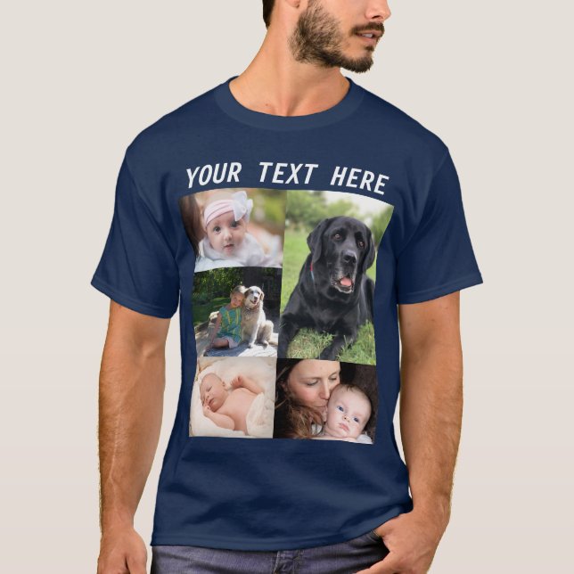 Camiseta Create your own picture Collage Photo Family (Frente)