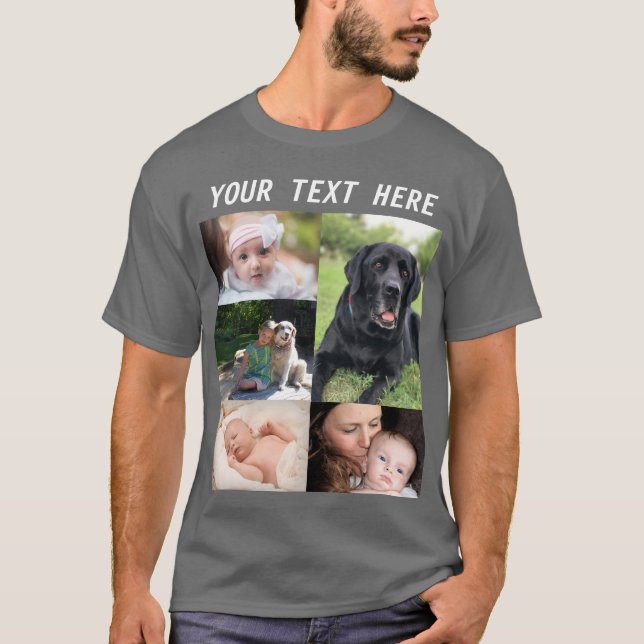 Camiseta Create your own picture Collage Photo Family (Frente)