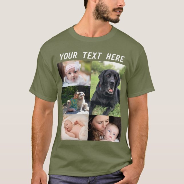 Camiseta Create your own picture Collage Photo Family (Frente)