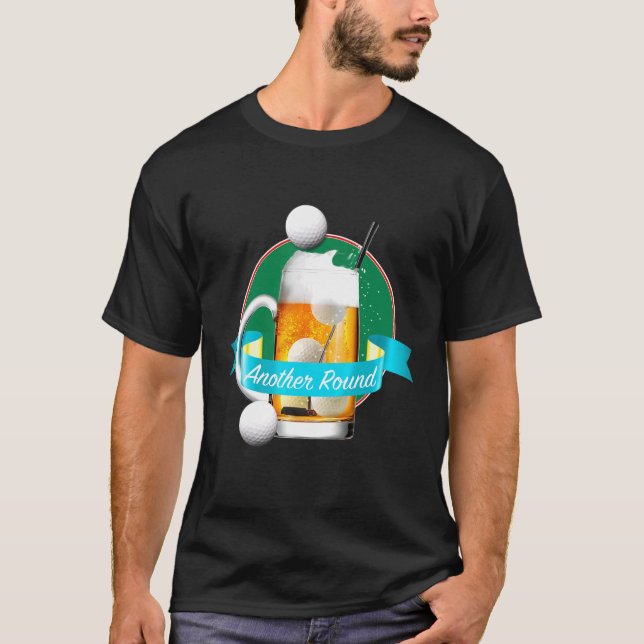 Camiseta Creative Beer Drinker Golfer Outro Golfe Redondo D (Frente)