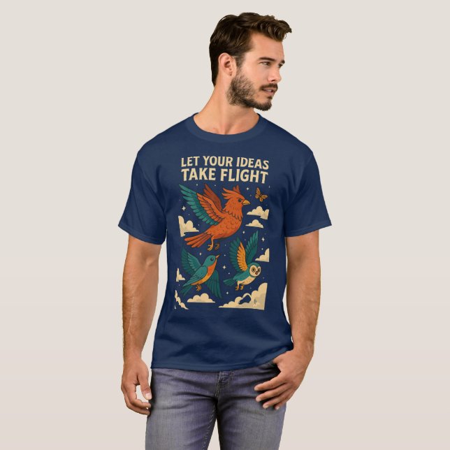 Camiseta Creative Birds Poster (Frente Completa)
