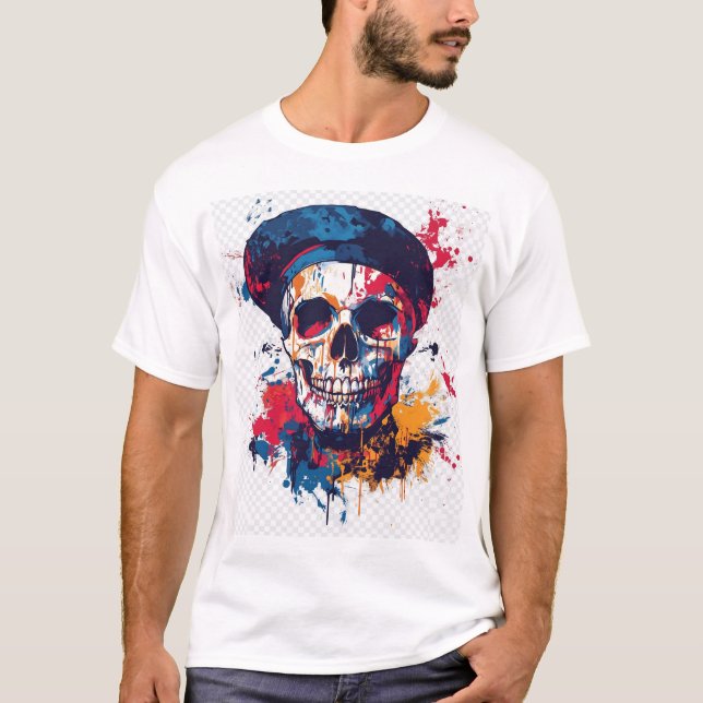 Camiseta Creative Bones � Funny Artist Skull (Frente)