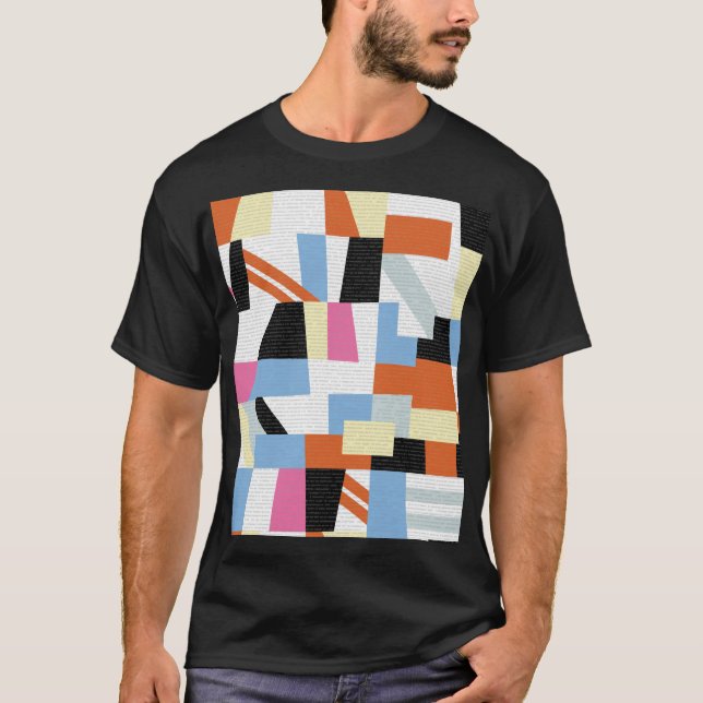 Camiseta Creative Geométrico: Design do Padrão de Comprimen (Frente)