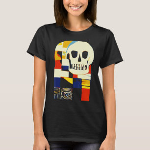 Camiseta Creative Patchwork Skull Abstrato Shapes Artful Gr