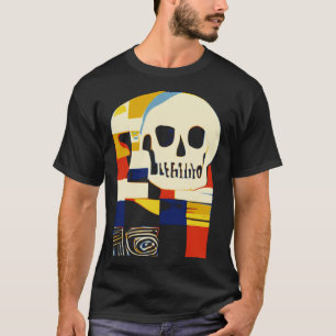 Camiseta Creative Patchwork Skull Abstrato Shapes Artful Gr