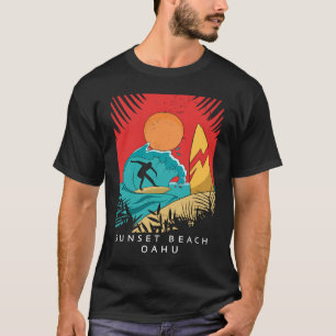 Camiseta Creative Sunset Beach Viagem Palm Tree Oa