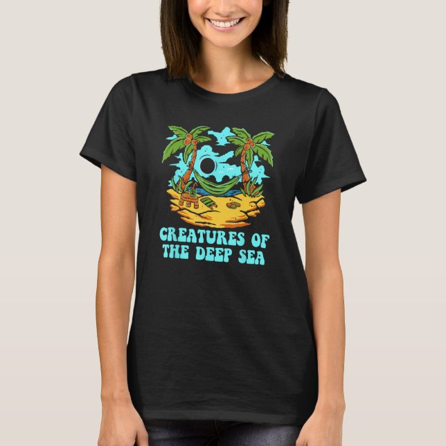 Camiseta Creatures of the Deep Sea Beach Deep Diving Ocean  (Frente)