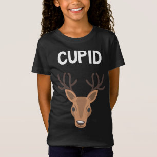 Camiseta Creche do Grupo Familiar de Papais noeis Cupid Rei