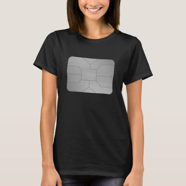 Camiseta Credit Card Silver Processing RFID Security Chip G (Frente)