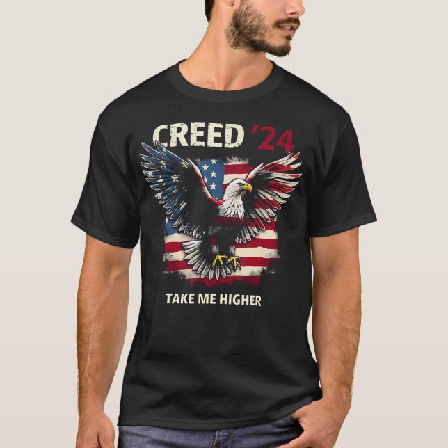 Camiseta Creed '24 Leva-Me Mais alto Motivacional E Uplifti (Frente)