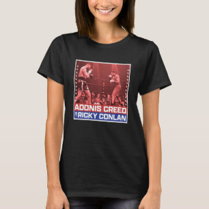 Camiseta Creed vs Conlan ringue de boxe vermelho