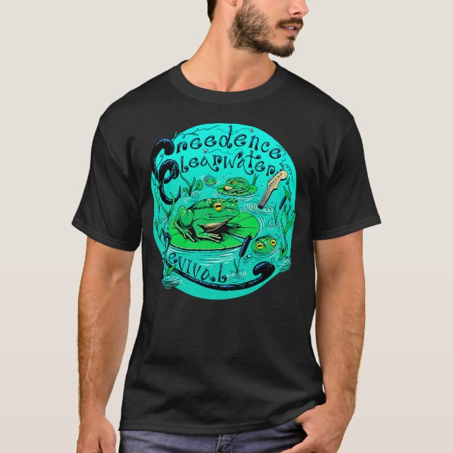 Camiseta Creedence Clearwater Revival Frog & Lilypad (Frente)