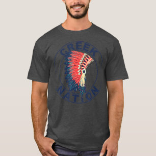 Camiseta Creek Nation Headdress Orud Native Creek