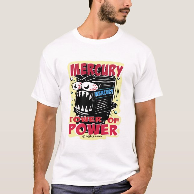 Camiseta Creekrat Studios Mercury Tower of Power Cartoon (Frente)