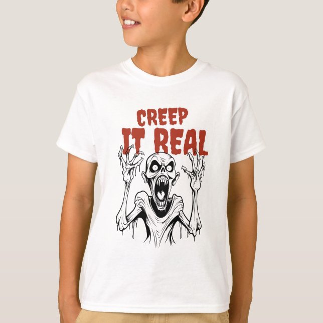Camiseta CREEP IT REAL: Halloween estético de horrores retr (Frente)
