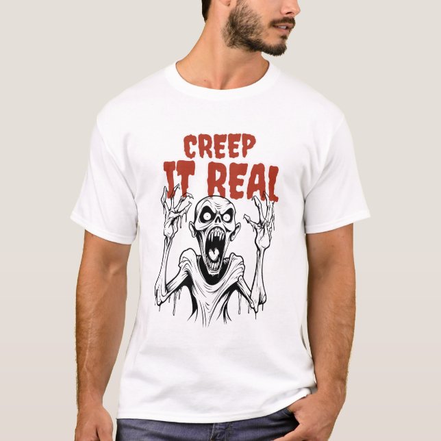 Camiseta CREEP IT REAL: Halloween estético de horrores retr (Frente)