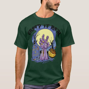 Camiseta CREEP IT REAL Zombie Hand in Graveyard Halloween C
