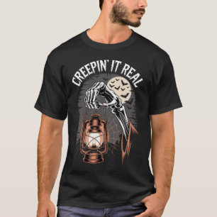 Camiseta Creepin É Uma Lanterna Gótica De Halloween