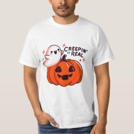 Camiseta Creepin’ It Real - Friendly Ghost & Pumpkin
