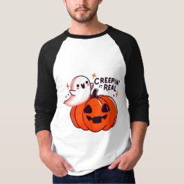Camiseta Creepin’ It Real - Friendly Ghost & Pumpkin