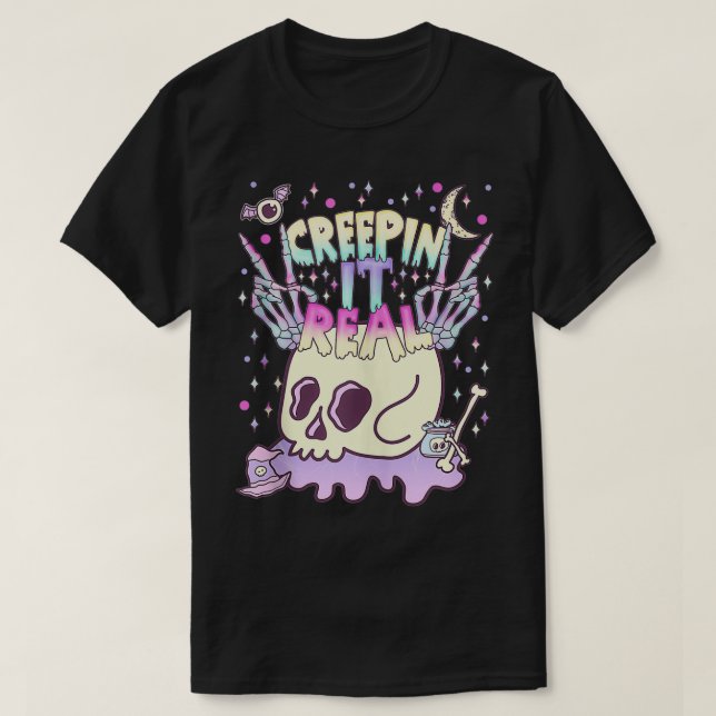 Camiseta Creepto Real Kawaii Pastel Gótico Cute Creepy Sku (Frente do Design)
