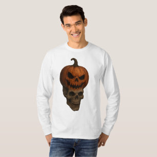 Camiseta Creepto Realista do Halloween Pumpkin Sticker