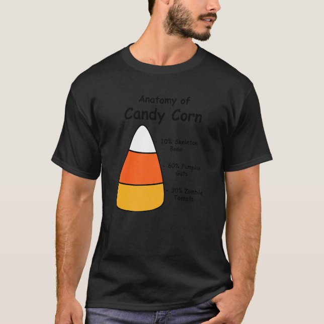 Camiseta Creepy Anatomy of Candy Corn Halloween (Frente)
