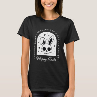 Camiseta Creepy Happy Easter bunny skull gothic aesthetic