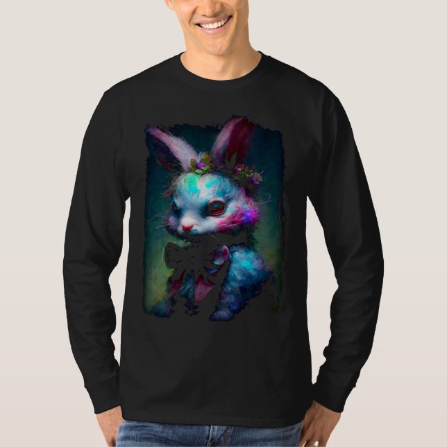 Camiseta Creepy Nightmare Bunny Rabbit Silently Judges You (Frente)