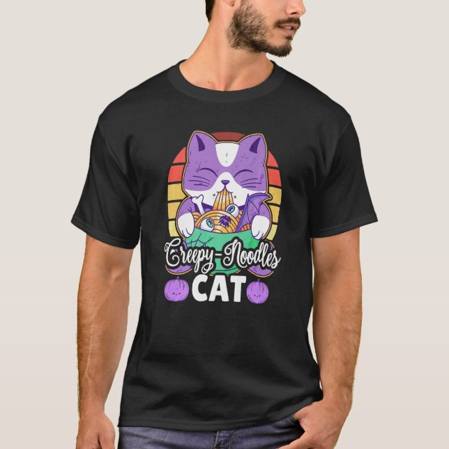 Camiseta Creepy Noodles Cat (Frente)