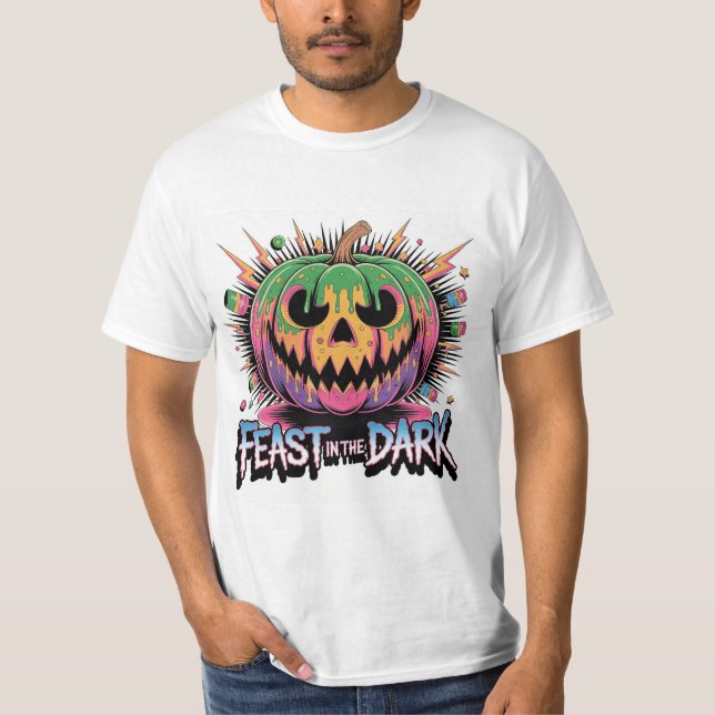 Camiseta Creepy Pumpkin Pop Culture Graphic (Frente)