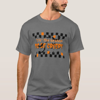 Camiseta Creepy Season Halloween Checkerboerd