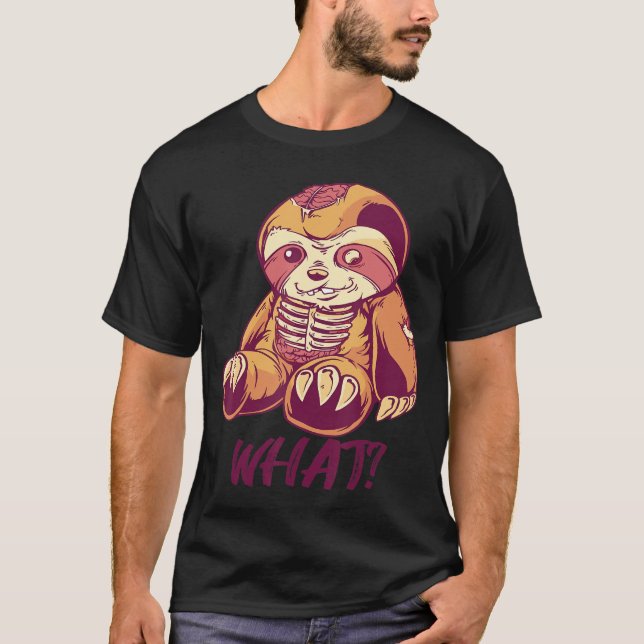 Camiseta Creepy Sloth Horror Murderous Sloths What funny (Frente)