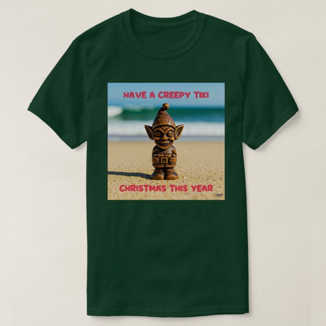 Camiseta Creepy Tiki Natal (Frente do Design)